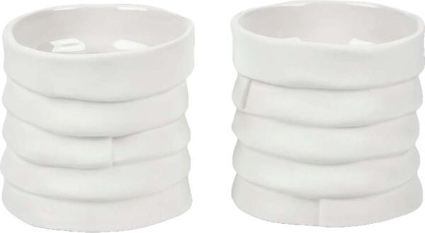 Porcelánové svícny v sadě 2 ks Ribbon – Mette Ditmer Denmark. Cvičení