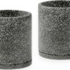 Sada 2 tmavě šedých květináčů Bonami Selection Terrazzo