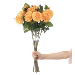 Umělé květiny v sadě 10 ks (výška 62 cm) Dahlia – Restilo. Cvičení