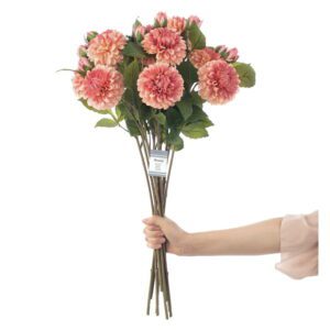 Umělé květiny v sadě 10 ks (výška 62 cm) Dahlia – Restilo. Cvičení
