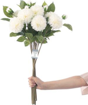 Umělé květiny v sadě 10 ks (výška 62 cm) Dahlia – Restilo. Cvičení