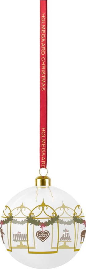 Skleněná ručně foukaná vánoční koule ø 8 cm Annual Christmas Bauble – Holmegaard. Cvičení