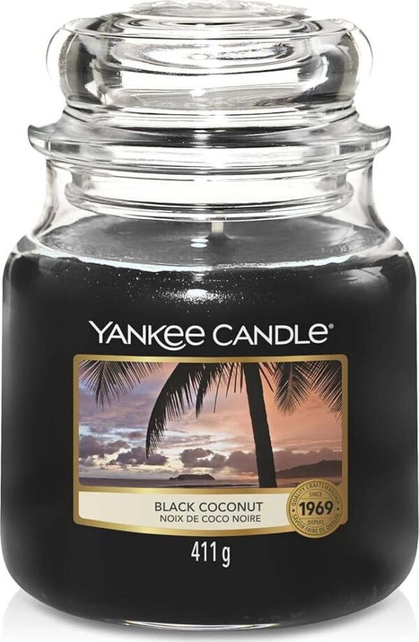 Vonná svíčka doba hoření 65 h Black Coconut – Yankee Candle. Cvičení