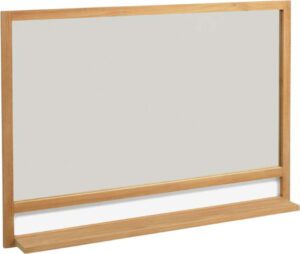 Nástěnné zrcadlo s poličkou s dřevěným rámem 100x70 cm Taciana – Kave Home. Cvičení