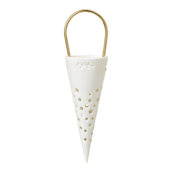 Bílá keramická závěsná dekorace Kähler Design Cone