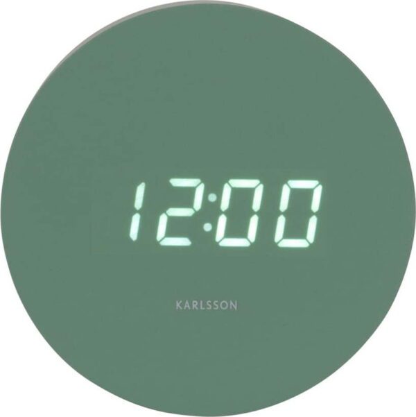 Digitální budík ø 9 cm Spry Round – Karlsson. Cvičení