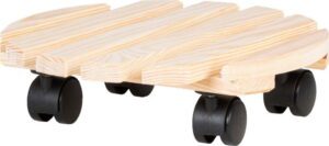 Dřevěný pojízdný podstavec pod květináč ø 29 cm (výška 8 cm) Indoor & Outdoor – Esschert Design. Cvičení