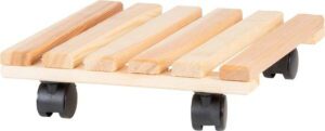 Dřevěný pojízdný podstavec pod květináč (výška 8 cm) Indoor & Outdoor – Esschert Design. Cvičení