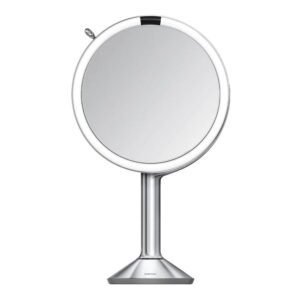 Kosmetické zvětšovací zrcadlo s osvětlením (5x) ø 20 cm Sensor Trio – simplehuman. Cvičení