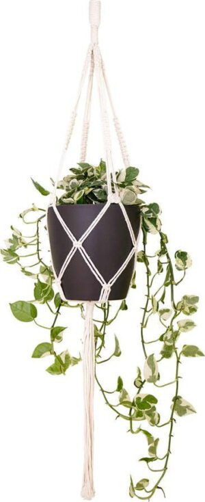 Látkový závěs na květináč ø 13 cm (výška 100 cm) Macramé – Artevasi. Cvičení