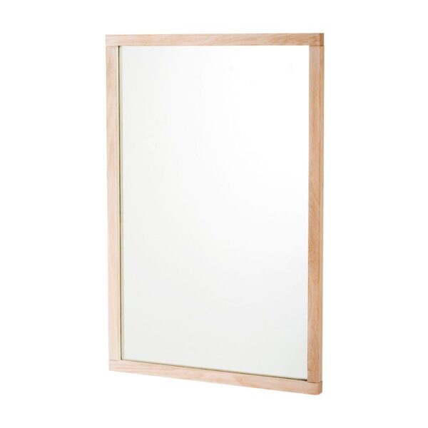 Nástěnné zrcadlo s dřevěným rámem 60x90 cm Lodur – Rowico. Cvičení