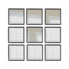 Nástěnná zrcadla v sadě 9 ks 24x24 cm – Wallity. Cvičení