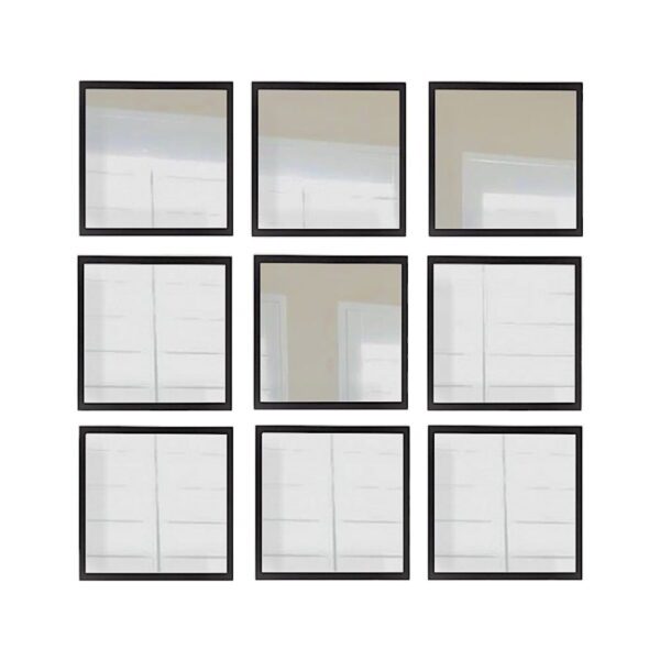 Nástěnná zrcadla v sadě 9 ks 24x24 cm – Wallity. Cvičení
