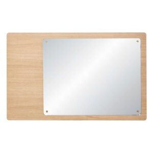 Nástěnné zrcadlo s dřevěným rámem 80x50 cm Split – Hübsch. Cvičení