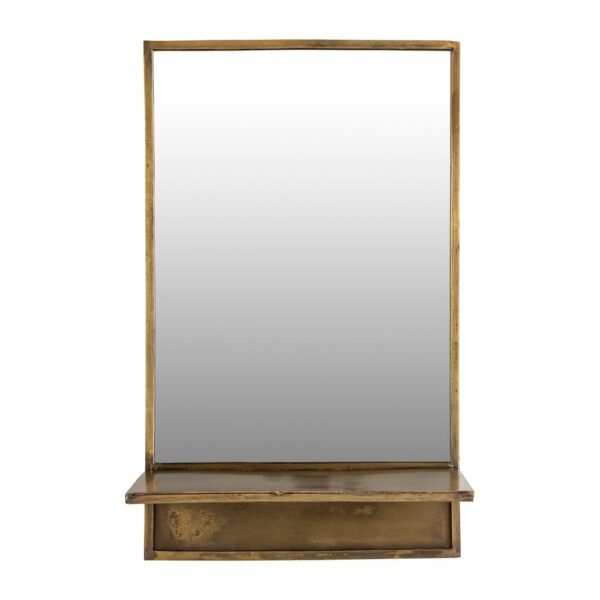 Nástěnné zrcadlo s poličkou 37x61 cm Feyza – White Label. Cvičení