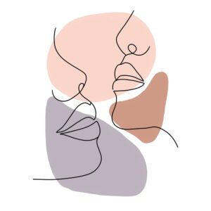 Plakát 29x41 cm Woman Face Line – Veronika Boulová. Cvičení