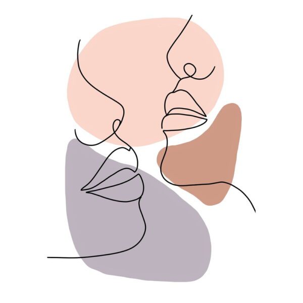 Plakát 29x41 cm Woman Face Line – Veronika Boulová. Cvičení