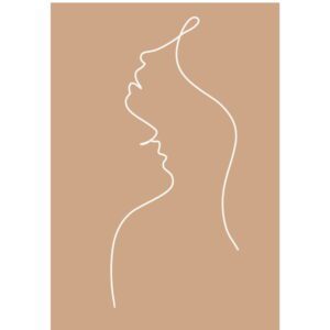 Plakát 29x41 cm Lovers Line Art – Veronika Boulová. Cvičení