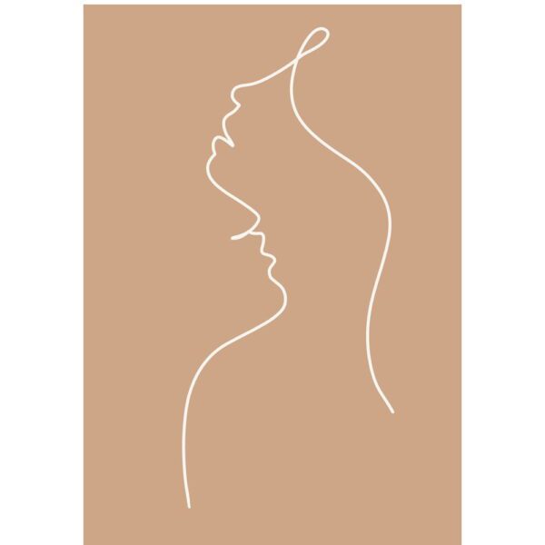 Plakát 29x41 cm Lovers Line Art – Veronika Boulová. Cvičení