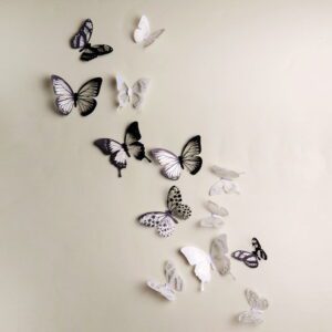 Sada 18 adhezivních 3D samolepek Ambiance Butterflies Chic. Cvičení