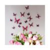 Sada 18 růžových adhezivních 3D samolepek Ambiance Butterflies. Cvičení