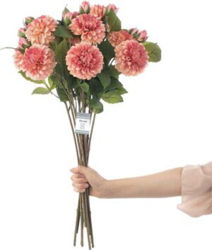 Umělé květiny v sadě 10 ks (výška 62 cm) Dahlia – Restilo. Cvičení