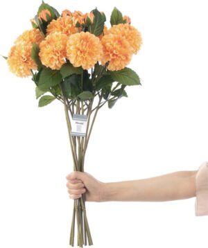 Umělé květiny v sadě 10 ks (výška 62 cm) Dahlia – Restilo. Cvičení