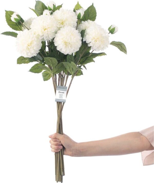 Umělé květiny v sadě 10 ks (výška 62 cm) Dahlia – Restilo. Cvičení