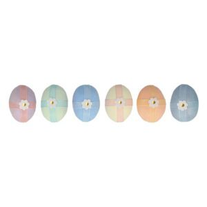 Velikonoční dekorace v sadě 6 ks Surprise Eggs – Meri Meri. Cvičení