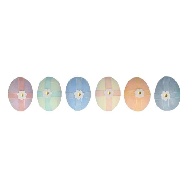 Velikonoční dekorace v sadě 6 ks Surprise Eggs – Meri Meri. Cvičení