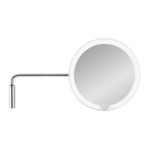 Nástěnné kosmetické zvětšovací zrcadlo s osvětlením (5x) ø 20 cm MODO – Blomus. Cvičení