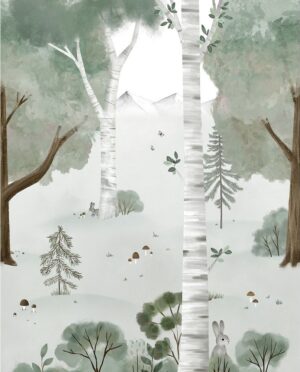 Dětská tapeta 200 cm x 248 cm Birch Forest – Lilipinso. Cvičení