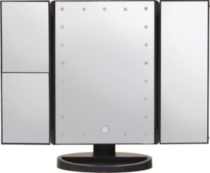 Kosmetické zrcadlo s osvětlením 18x28 cm Cassini – Premier Housewares. Cvičení