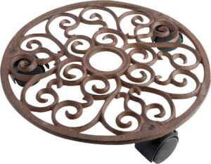 Kovový pojízdný podstavec pod květináč ø 29 cm – Esschert Design. Cvičení