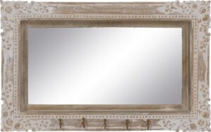 Nástěnné zrcadlo s dřevěným rámem 61x38 cm – Ixia. Cvičení