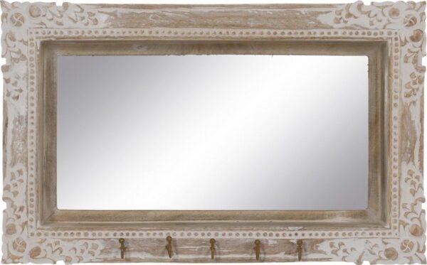Nástěnné zrcadlo s dřevěným rámem 61x38 cm – Ixia. Cvičení