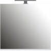 Nástěnné zrcadlo s osvětlením a poličkou 76x75 cm – Germania. Cvičení