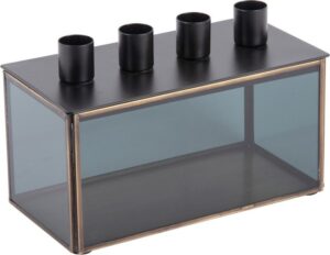 Skleněný svícen Boxed Rectangle – PT LIVING. Cvičení