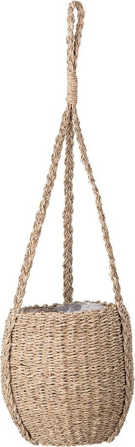 Závěsný obal na květináč z mořské trávy ø 20 cm Rockie – Bloomingville. Cvičení